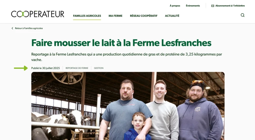 Site web Cooperateur - Article