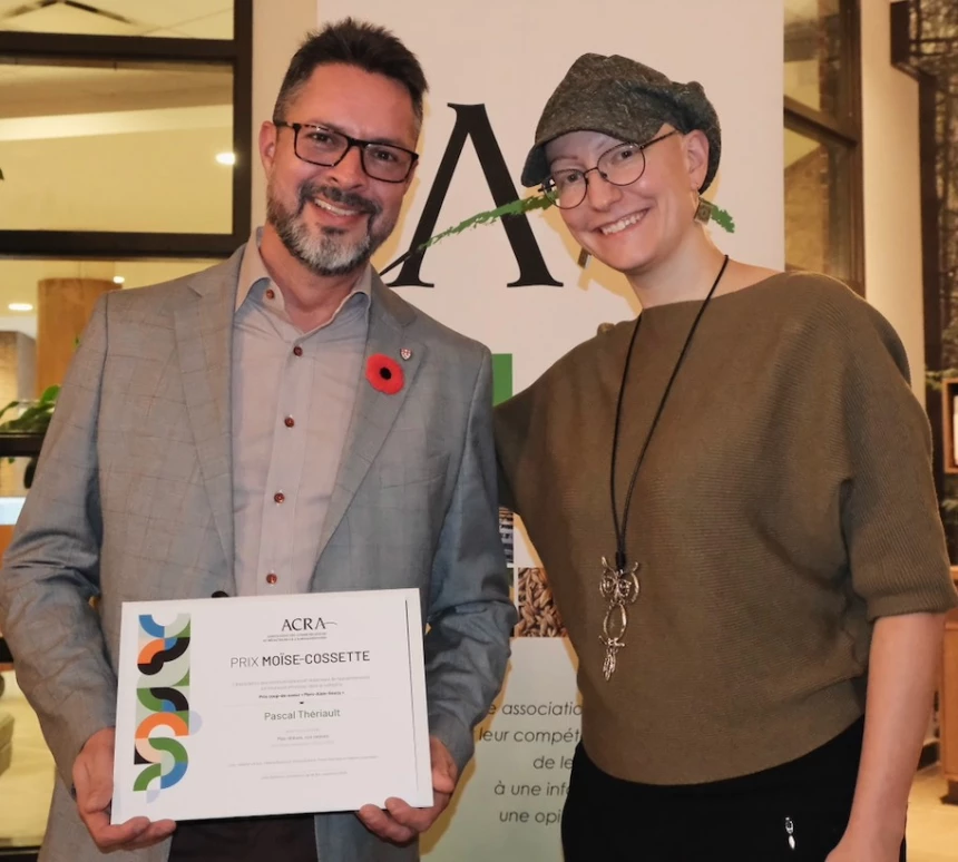Pascal Thériault et Stéphanie McDuff au gala des Prix Moïse-Cossette 