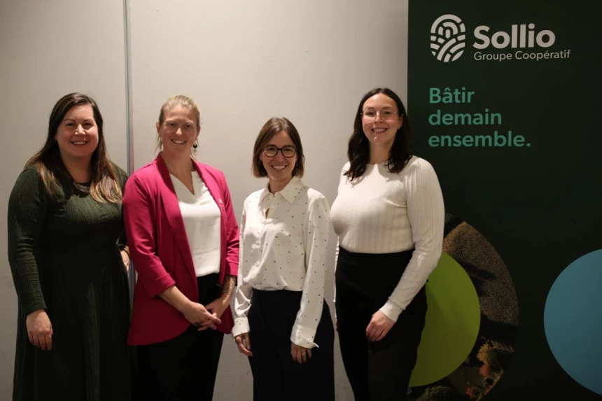 Andréa Renaud, Marie-Pier Béliveau, Nadia Déry, agr., et Émilie Tremblay