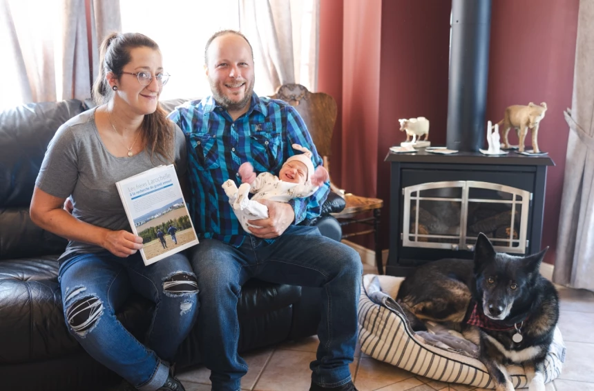 Frédéric Larochelle, Marianne Hébert et leur poupon, Lily
