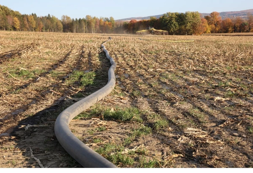 Dragline de lisier d'un système d'épandage
