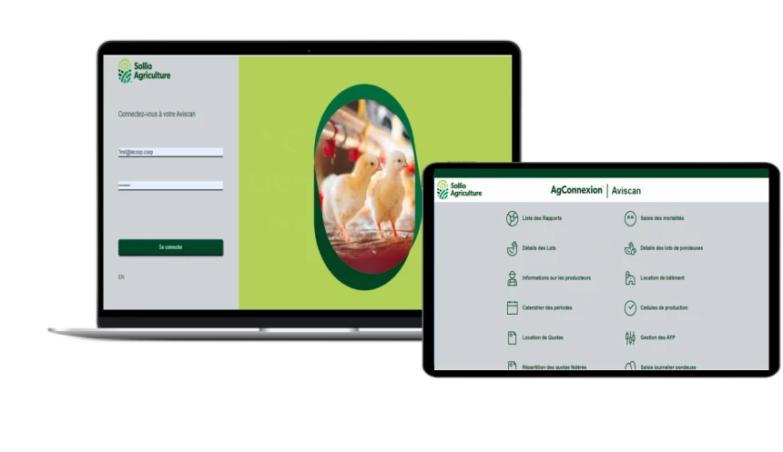 Onglet Aviscan dans l'application AgConnexion.