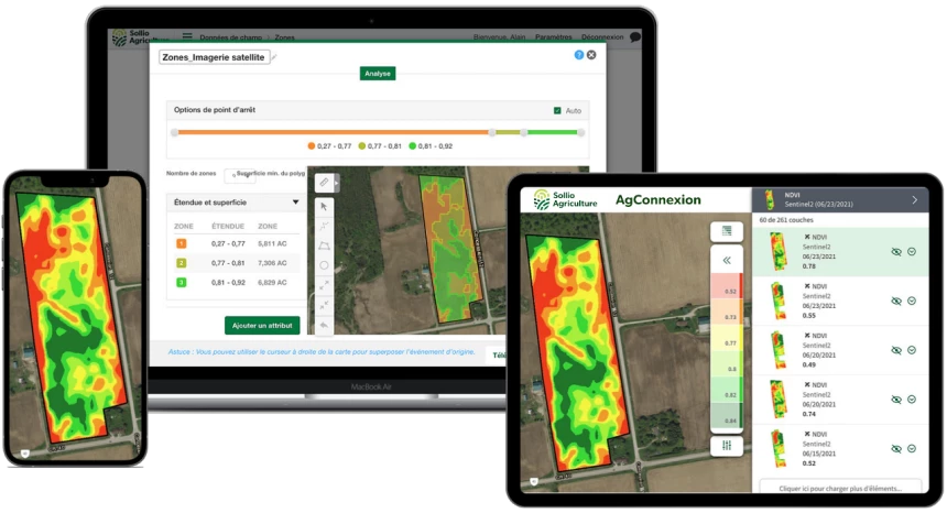 Capture AgConnexion | Ferme intelligente des couches cartographiques