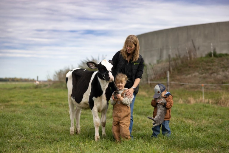 Flavie, Nathan et Marie-Pier de la Ferme Silvercrest