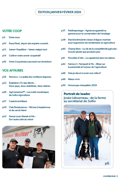 Page 3 du Coopérateur de janvier-février 2026