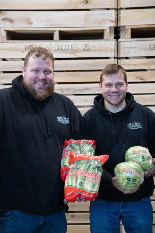 Nicolas et Samuel de la Ferme Laitue-St-Jacques