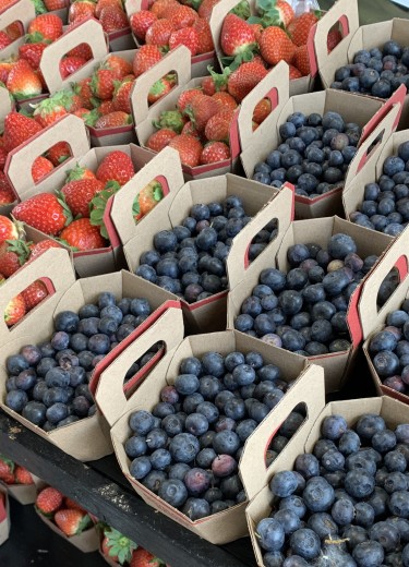 Fraises et bleuets