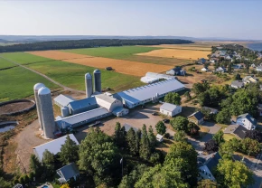 Ferme MB Pelletier vue des airs