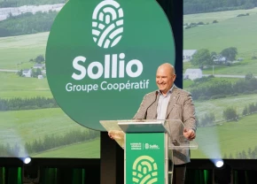 Pascal Houle à l'AGA de Sollio Groupe Coopératif