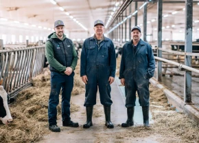 Patrick, Bernard et Mario de la Ferme M.B. Pelletier