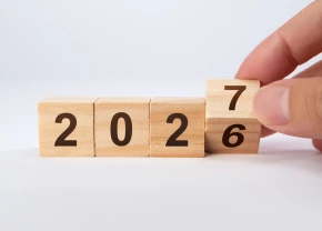 Blocs de chiffres représentant les années 2026-2027