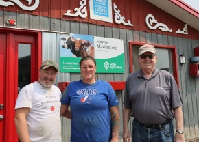 Alexandre Fafard, Julie Massicotte et Michel, père d’Alexandre