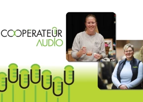 Visuel pour l'épisode du Coopérateur audio sur les agricultrices dans les conseils d'administration