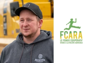 Patrick Busque avec le logo du FCARA